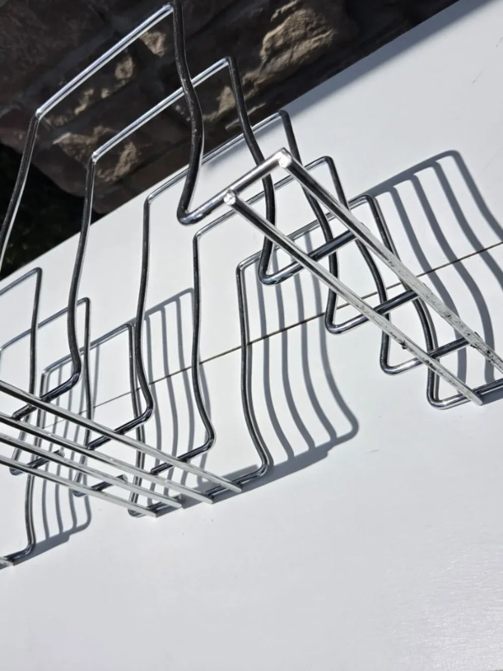 Chrome Wire Plate Lid File Divider Organizer Rack Lot of 2